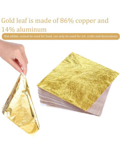 200 Hojas de Foil Dorado Styquenzer 13.97x13.97 cm para Manualidades 2
