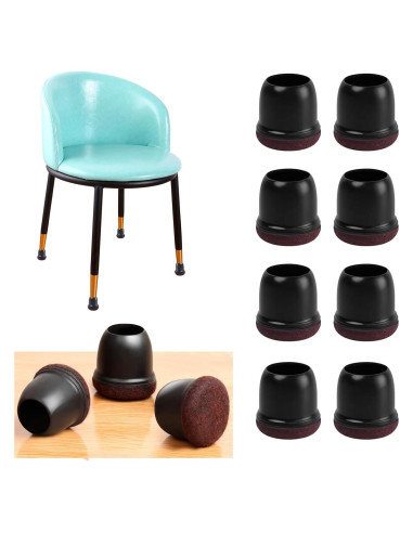 Protectores de Suelo Silicona GAGUIUP 16PCS Redondos 2-2.8cm Negro