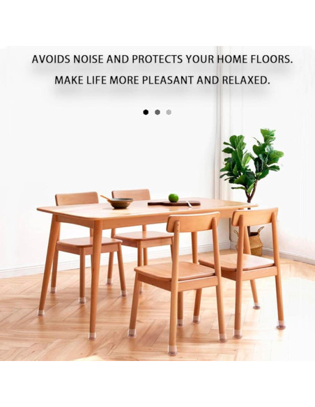 Protectores de Suelo Silicona GAGUIUP 16PCS Redondos 2-2.8cm Negro