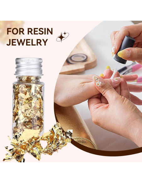 Hojas de Oro 2PCS HERCHR para Decoración de Pasteles y Manualidades