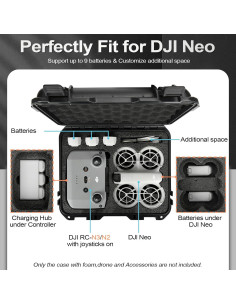 Funda Dura Impermeable YETEETH para Dron DJI NEO Combo 2