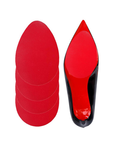 Protectores de Suela Antideslizantes CZBYXA12 para Tacones Rojo