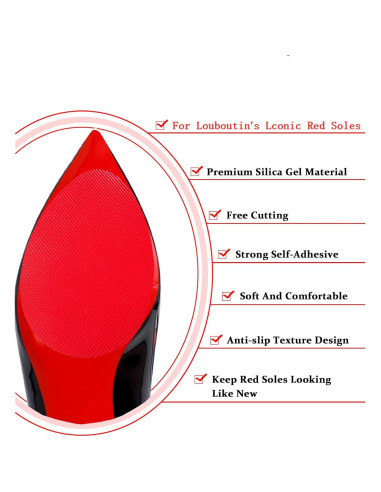 Protectores de Suela Antideslizantes CZBYXA12 para Tacones Rojo