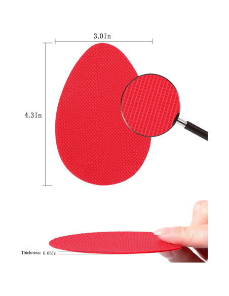 Protectores de Suela Antideslizantes CZBYXA12 para Tacones Rojo