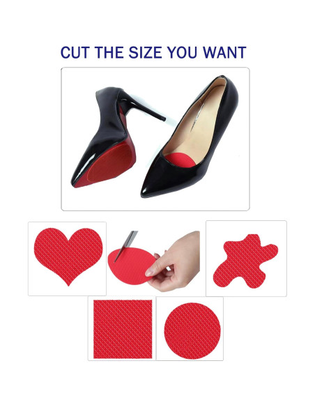 Protectores de Suela Antideslizantes CZBYXA12 para Tacones Rojo