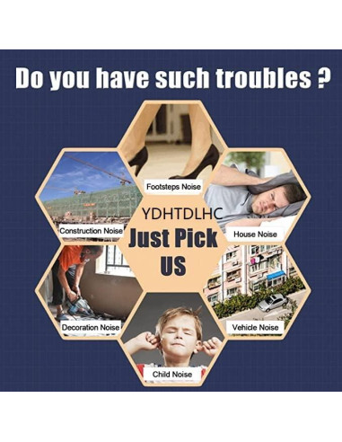 Paquete de 52 Paneles Acústicos Espuma 30x30x2.5cm Negro/Azul