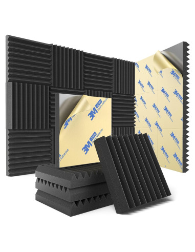 Paneles Acústicos Aislantes NEPIS 12 Piezas 5.08 cm Negro