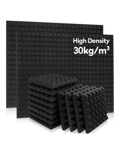 Paquete de 36 Paneles Acústicos AUSLET 30x30 cm Alta Densidad