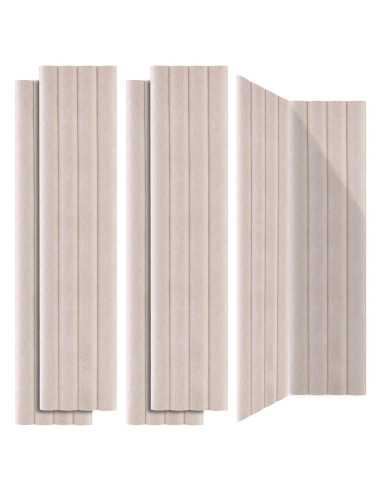 Paneles Acústicos Grandes BUBOS 120x28 cm 3D Camel - Paquete de 6