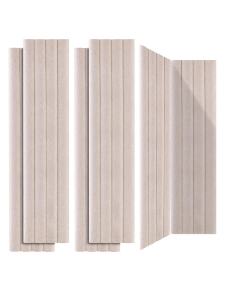 Paneles Acústicos Grandes BUBOS 120x28 cm 3D Camel - Paquete de 6