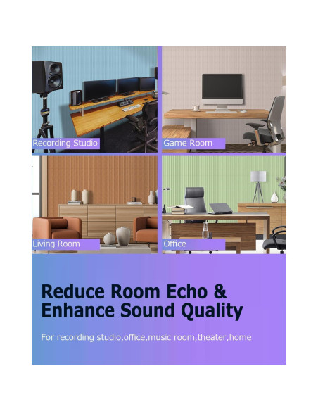 Paneles Acústicos Grandes BUBOS 120x28 cm 3D Camel - Paquete de 6