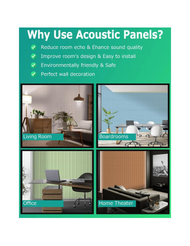 Paneles Acústicos Grandes BUBOS 120x28 cm 3D Camel - Paquete de 6