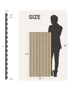 Paneles Acústicos de MDF Upick 48x61 cm Paquete de 4 Roble 2