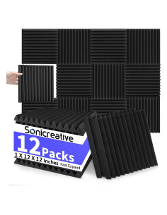 Paquete de 12 Paneles Acústicos Aislantes 1" x 30.48 cm
