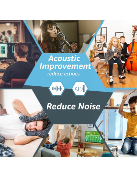 Paneles Acústicos Hexagonales Art3d 12 Pcs Triángulo Negro