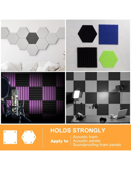 Cinta Doble Cara Sonicism 60 Unidades 35x35mm Transparente