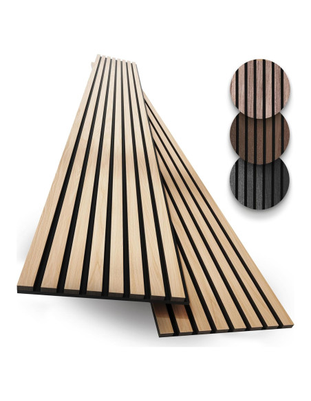 Paquete de 2 Paneles Acústicos de Madera COREMINDED 240x32 cm