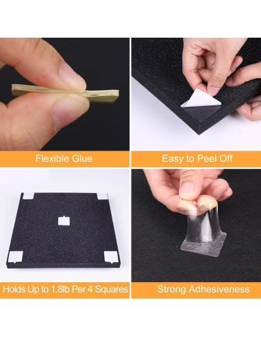 Cinta Doble Cara Sonicism 60 Unidades 35x35mm Transparente