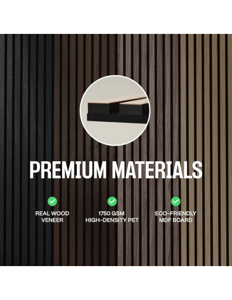 Paquete de 2 Paneles Acústicos de Madera COREMINDED 240x32 cm