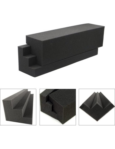 Paneles Acústicos Trampa de Graves 12 Unidades 30.48x7.62x7.62cm