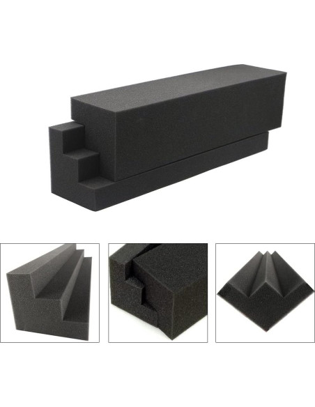 Paneles Acústicos Trampa de Graves 12 Unidades 30.48x7.62x7.62cm