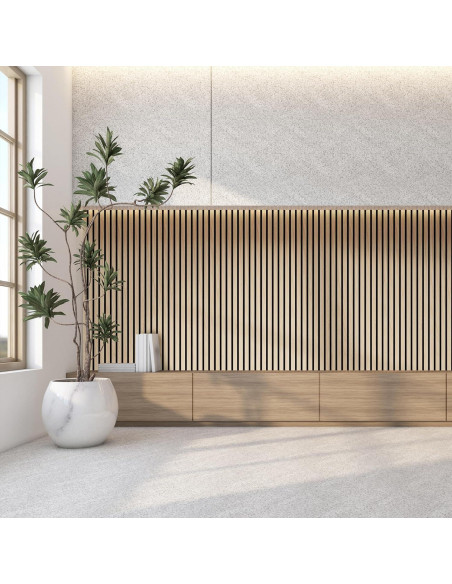 Paquete de 2 Paneles Acústicos de Madera COREMINDED 240x32 cm