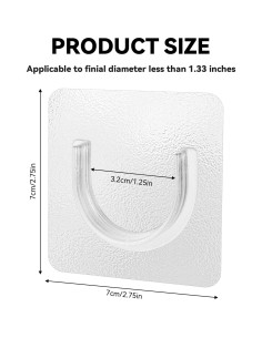 4 Soportes Adhesivos para Varilla de Cortina Tucnoeu 7cm 2