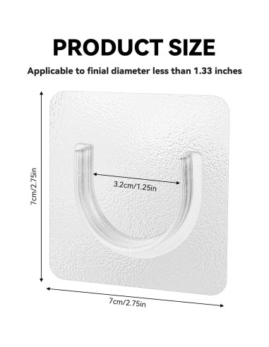 4 Soportes Adhesivos para Varilla de Cortina Tucnoeu 7cm