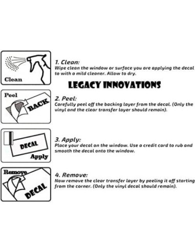 Adhesivo de Vinilo Moriarty LLI154 para Autos y Paredes - Blanco