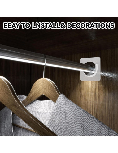 4 Soportes Adhesivos para Varilla de Cortina Tucnoeu 7cm