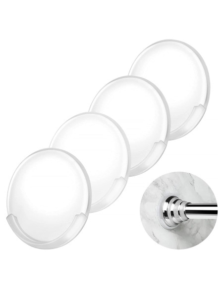Soporte de Varilla de Cortina de Ducha Adhesivo AYAYASTORY - Paquete de 4
