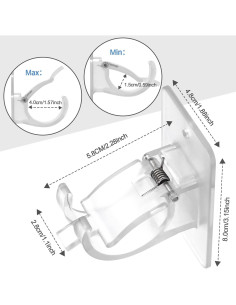 Soporte de Cortina Adhesivo Yeahxing 4PCS 9kg Sin Taladro 2
