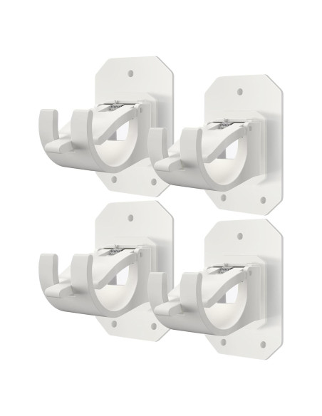 Soportes de Barra de Cortina Sin Taladro Codoule 4PCS Blanco