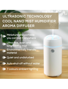 Difusor de Coche Gonlink XXJ-F1 Humidificador USB 100ml Blanco 2