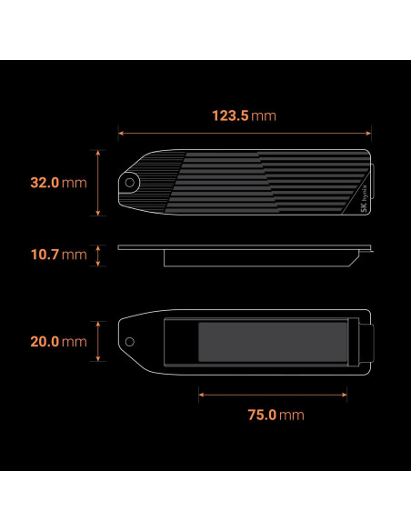 Disipador SK hynix Haechi H02 para SSD M.2 PS5 - Aluminio