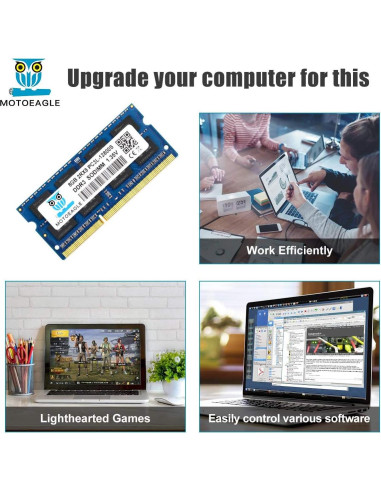 Memoria RAM 8GB DDR3L 1600MHz SODIMM Motoeagle 1.35V