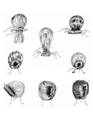 Estilizador de Moño AnHua de Seda Satén (L+S) - Accesorios