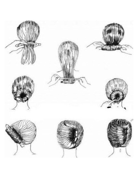 Estilizador de Moño AnHua de Seda Satén (L+S) - Accesorios