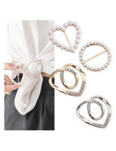 Set de 4 Anillos y Deslizadores de Bufanda Metal WORUYANG