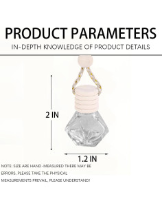 Ambientador de Auto Colgante Osilly 5PCS 8ml Vidrio Romboide 2