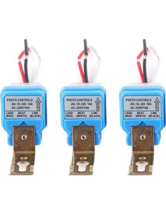 5 Interruptores de Luz Fotocélula Azuocn 110V Auto On/Off 10A 2