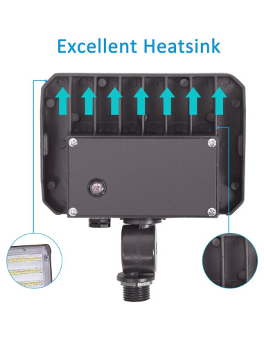 Luz de Inundación LED 30W SZGMJIA con Fotocélula 4050lm