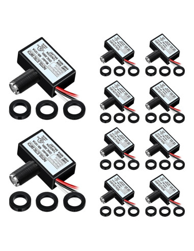 Paquete de 10 Interruptores de Luz con Sensor Fotoeléctrico 220V