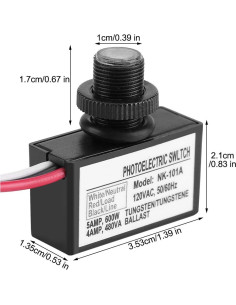 Interruptor Fotoeléctrico Watris Veiyi 120V AC para Exterior 2