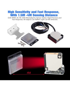 Interruptor Fotoeléctrico Ejoyous E3JK-R4M1 AC 90-250V 3A 2