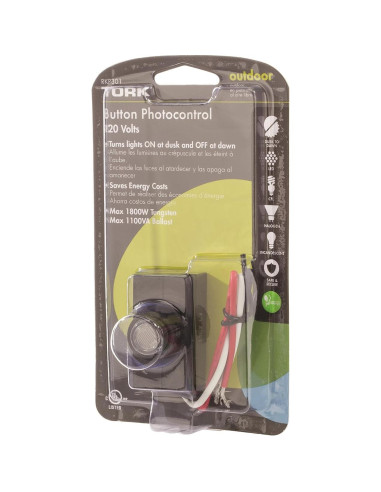 Control Fotocélula Exterior TORK RKP301 120V - Iluminación Automática