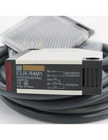 Sensor Fotoeléctrico Taiss E3JK-R4M1 12-240VDC 24-240VAC 3m