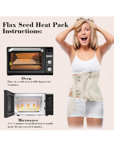 Compresa de Aceite de Ricino GLEFLE Ajustable 66-117 cm