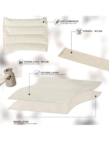 Compresa de Aceite de Ricino GLEFLE Ajustable 66-117 cm