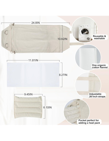 Compresa de Aceite de Ricino GLEFLE Ajustable 66-117 cm